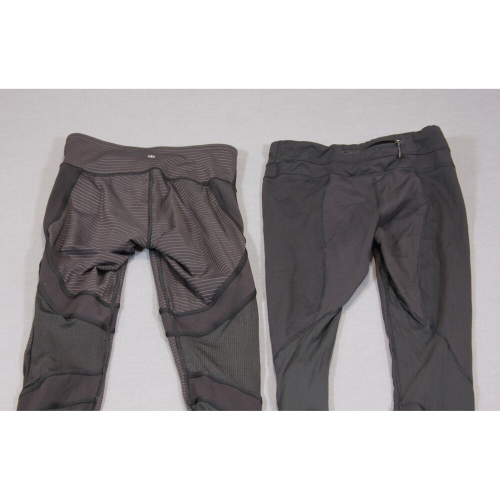 Lululemon Yoga Pants Lot (2 Pair) Size 6 Black and Gray/Black Athletic Legging - Picture 3 of 4